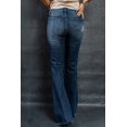 thumbnail image 3 of POGLIP Jeans à Fond Bell Print Noir pour Femme Déchiré, 3 of 6