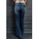 thumbnail image 3 of ABPHQTO Jeans de talle medio desgastados con patchwork de plantas tropicales azul cielo para mujer, 3 of 5