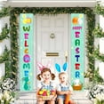 thumbnail image 2 of Wovilon Banners and Signs Customize Easter Porch Sign Happy Easter Banner Indoor Outdoor Wall Hanging Flag Banners, 2 of 5