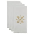 thumbnail image 3 of Saro Lifestyle Table Napkins With Snowflake Design (Set of 4) - 20"x20" Ivory, 3 of 5