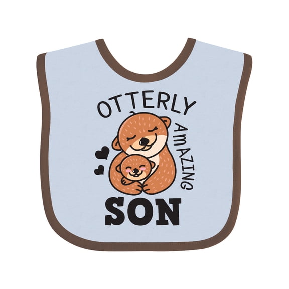 Inktastic Otterly Amazing Son with Mother and Child Otter Boys Baby Bib