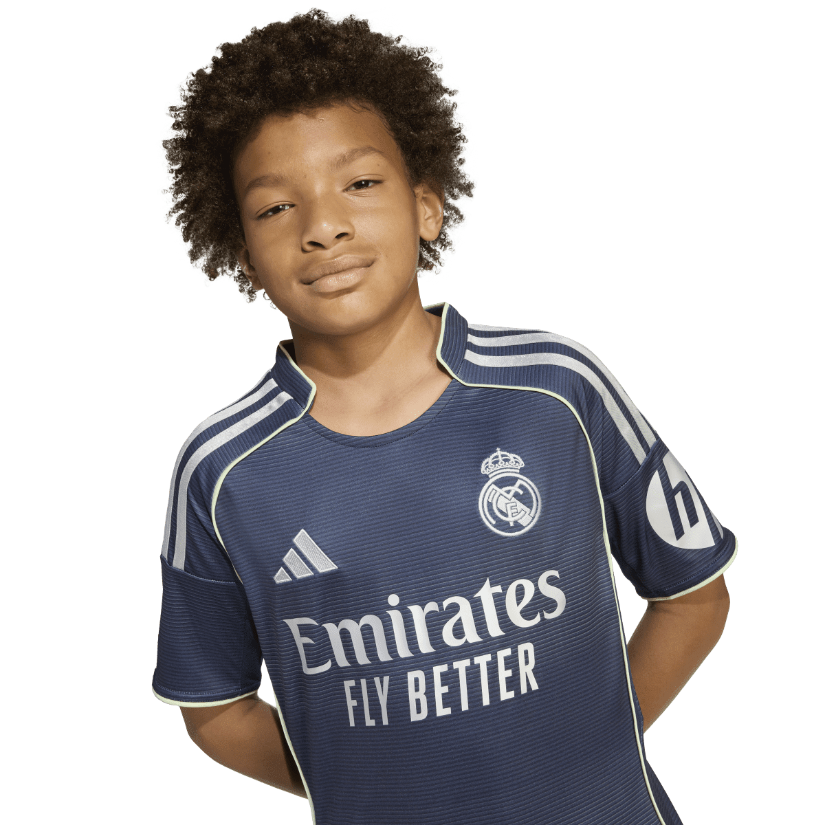 adidas Real Madrid Away Kids' Soccer Jersey 25/26 (M, Legend Ink)