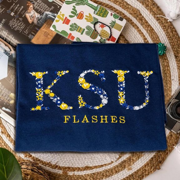 Personalized Embroidered Floral Letter College Unique Graduation, Sweatshirt