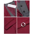 thumbnail image 6 of COOFANDY Men's Layered Suit Vest Business Dress Vests Formal Wedding Waistcoat Slim Fit, 6 of 7