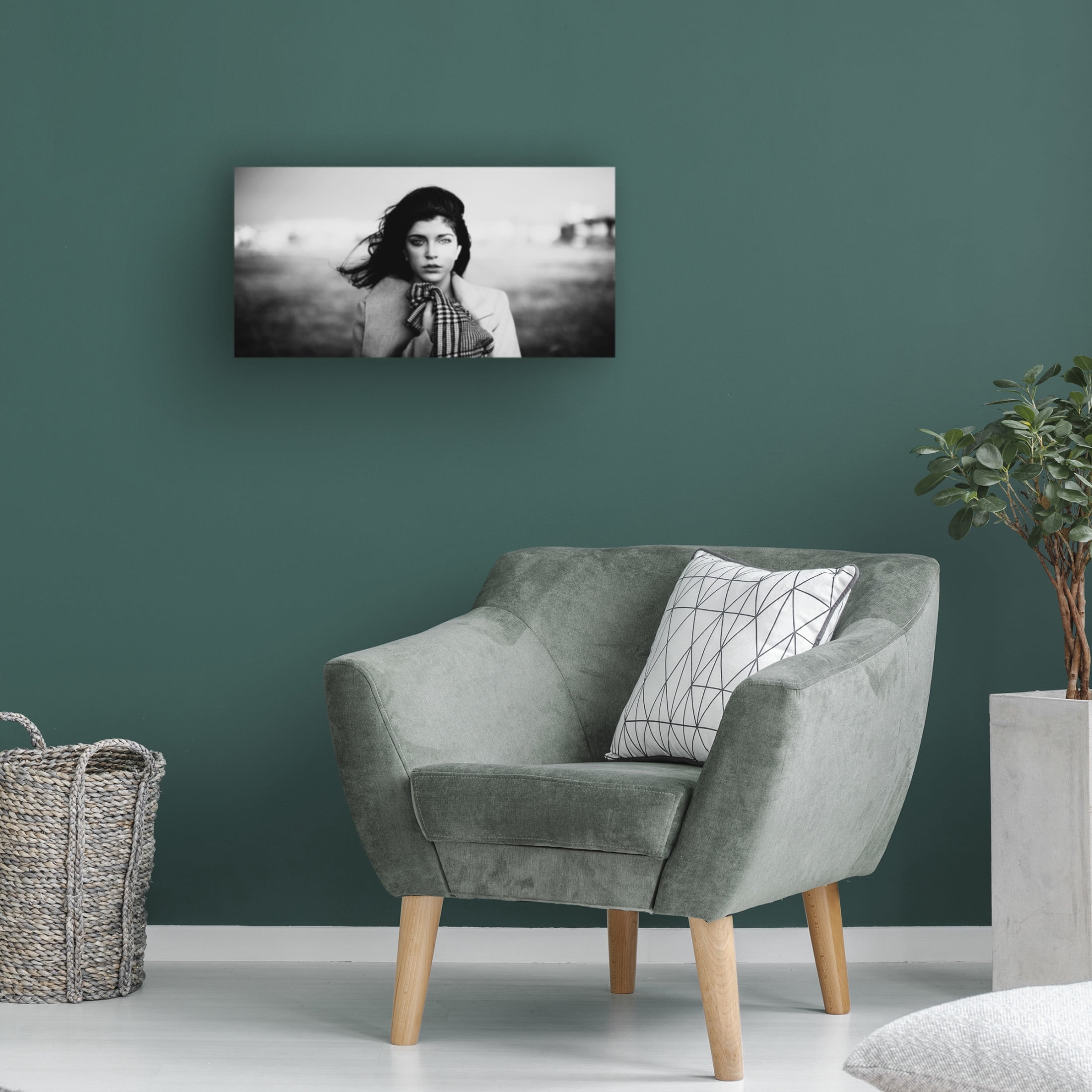 Canvas Wall Art - Koki Jovanovic 'Fractal Portraits' Wall Art for Living Room, Bedroom, or Office Décor by Trademark Fine Art - 32 x 16 Inches