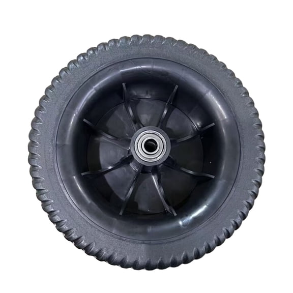7Inch Heavy Duty Rubber Wheel with Bearing for Air Compressors, Mowers, Foldable Wagons Tool-Free Installation