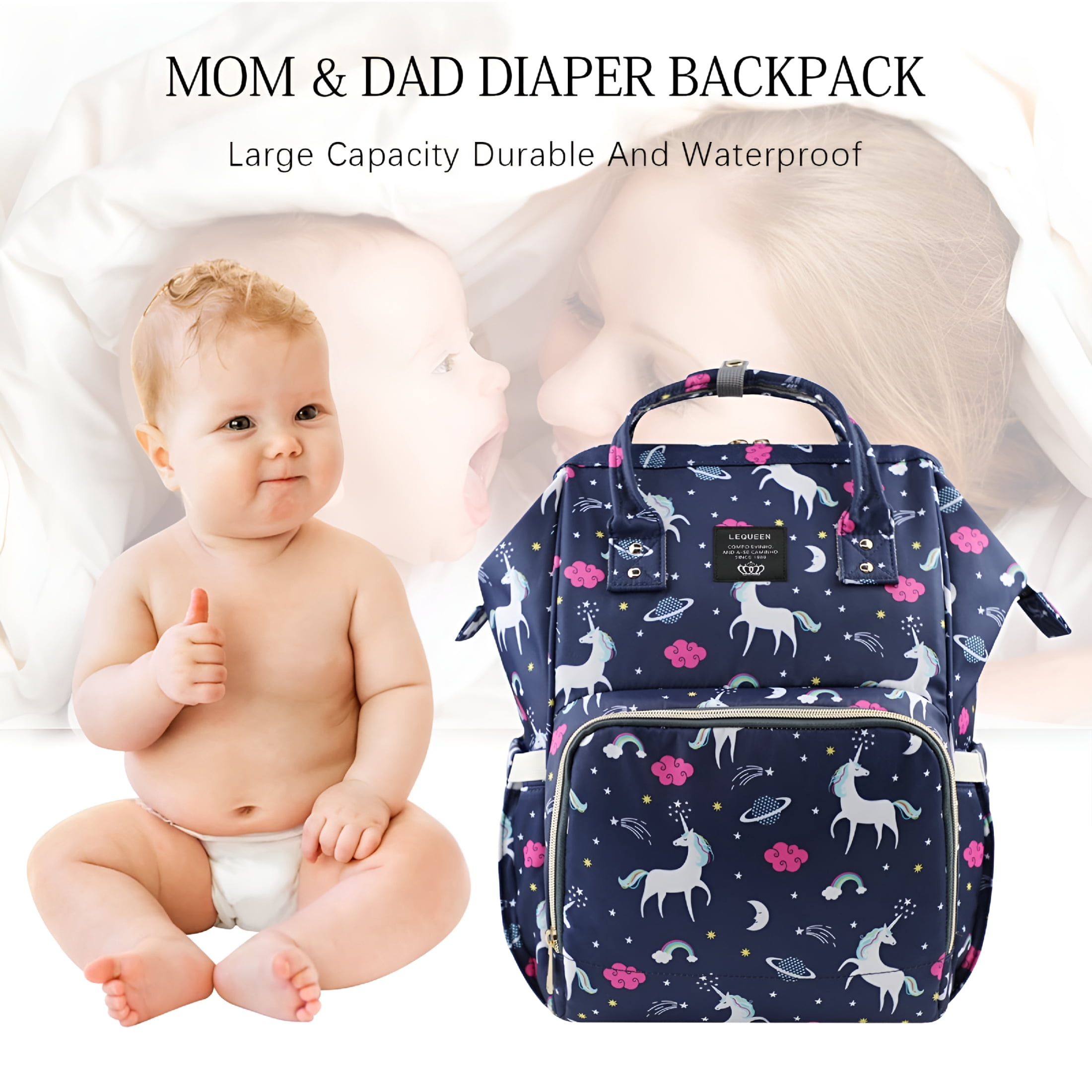 GASTROPOD 2026 New Mommy Baby Diaper Bag Backpack for Boy Girl,Insulated Pocket Changing Nappy,Navy