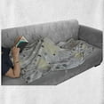 thumbnail image 6 of Grey and Yellow Soft Flannel Fleece Throw Blanket, Bohem Style Paisley Print Flowers Dots Art Image, Cozy Plush for Indoor and Outdoor Use, 50" x 60", Pale Grey White, by Ambesonne, 6 of 6