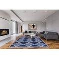 thumbnail image 2 of Trellis Diamond Rug - 7 ft. 10 in. x 10 ft., Navy, Indoor/Outdoor Contemporary Rug, Fade Resistant, Water Proof Rug | Accent Area Decor Rugs, 2 of 8