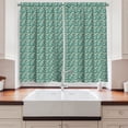 thumbnail image 2 of Ambesonne Floral Kitchen Curtains, Flourishing Magnolia, 55"x39", Dark Brown Ivory, 2 of 3