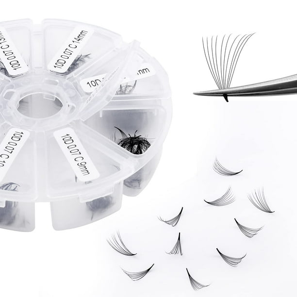 Extensiones de pestañas Volume Lash Extensions WENDY LASHES 10D, ventiladores prefabricados, 500 unidades