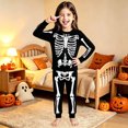 thumbnail image 2 of JAJAHO Halloween Kids Pajamas Girls Boys Skeleton Pajama Long Sleeve Top And Pant 2 Piece Pjs 2-10Y, 2 of 4