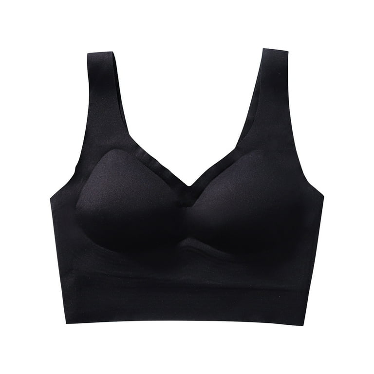 Meichang Sports Bras for Women No Wire Support T-shirt Bra Seamless Comfy  Bralettes Shapewear Yoga Gym Bras