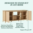 thumbnail image 3 of Scandinavian Reeded TV Stand with Storage for up to 70" TVs, Coastal Oak, 3 of 17