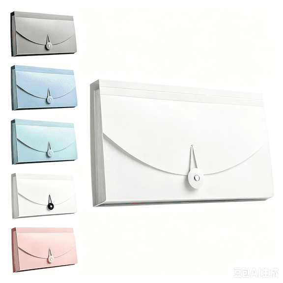 QuanTara A6 Mini Accordion File Folder, 13 Pocket Transparent Organizer for Bills & Receipts, Portable Document Storage (10.35" x 5.51")
