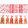thumbnail image 3 of 120 Pieces Valentines Cellophane Treat Bags,Bexikou Hearts Cellophane Candy Bags,Candy Goody Treat Gifts Bags for Valentine's Day Party Favor Supplies, 3 of 7