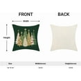 thumbnail image 5 of Christmas Pillow Covers 18x18 Inch Set of 2 Sage Green Cream Christmas Trees Throw Pillowscase,Red Golden Star Holiday Outdoor Decorative Farmhouse Winter Decor Cushion Covers for Home Sofa Bed, 5 of 7