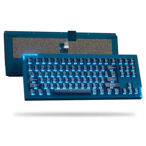 Teclado inalámbrico para juegos Rainy75 SK87 75% QMK/VIA POM Blue