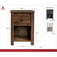 thumbnail image 6 of Bowery Hill One Drawer Nightstand in Weathered Oak, 6 of 6