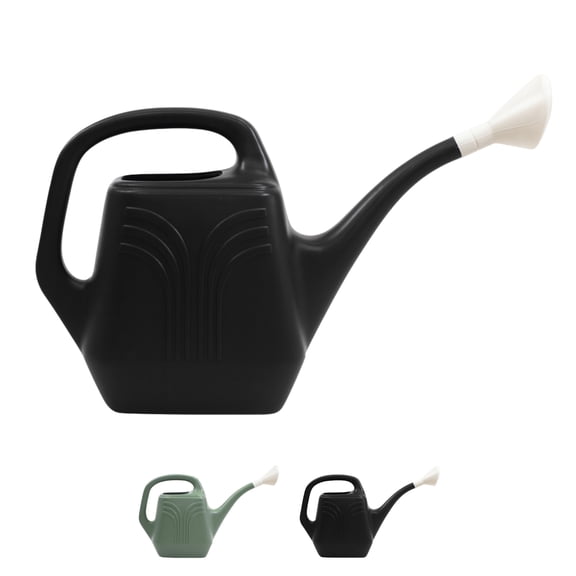 Bloem Promo 2 Gallon (256 Fl Oz) Black Resin Watering Can for Indoor and Outdoor Use