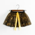thumbnail image 4 of Oiyii Toddler Girls' Spider Web Printed Tutu Skirt Elastic Waist Mini Skirts Summer Halloween Photo Dresses,Yellow, 4 of 5
