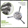 thumbnail image 5 of CSSAD Universal Steel Wire Trimmer Head, Lawn Mower Weeding Head Cutter, Cordless Weed Wacker, Lightweight Grass Trimmer for Lawn Yard Garden, 5 of 6