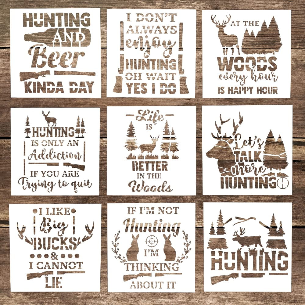 DIY Decorative Hunting Letter Stencil Template for Scrabooking Painting ...
