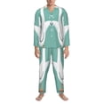 thumbnail image 3 of Xecao Goosebumps Print Pajamas Set Mens Pajamas Long Sleeve Loungewear Two-Piece Sleepwear Button-Down Pjs Set,2PJS-Small, 3 of 7