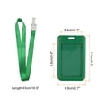 thumbnail image 2 of Uxcell 4.3"x2.7" ABS Vertical Slide Cover ID Badge Holders with Lanyard Green 2Pack, 2 of 6