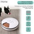 thumbnail image 5 of iHome 6-Meal Automatic Pet Feeder for Wet & Dry Food with 24-Hour Programmable Timer, 5 of 7