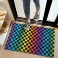 thumbnail image 2 of Rainbow Checkered Pattern Door Rugs,Washable Non Slip Door Mats Indoor,Decorative Door Mats,Entry Mat Indoor for Entrance,Bedroom,Kitchen,Bathroom,20"x32", 2 of 6