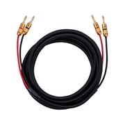 Fluance High-Fidelity 12 Gauge Speaker Wire with Dual Gold-Plated Banana Plugs, 12 Feet Oxygen-Free Pure Copper (OFC) Cable, Nylon Braided Jacket (SW512)