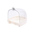 thumbnail image 2 of FastXmas Bird Cage Bath Hanging Parrot Bath Tub Water Shower Food Feeder Holder Tray Bird Bath Supplies for Small Birds Canary Budgies Cockatiel Lovebirds (White), 2 of 6