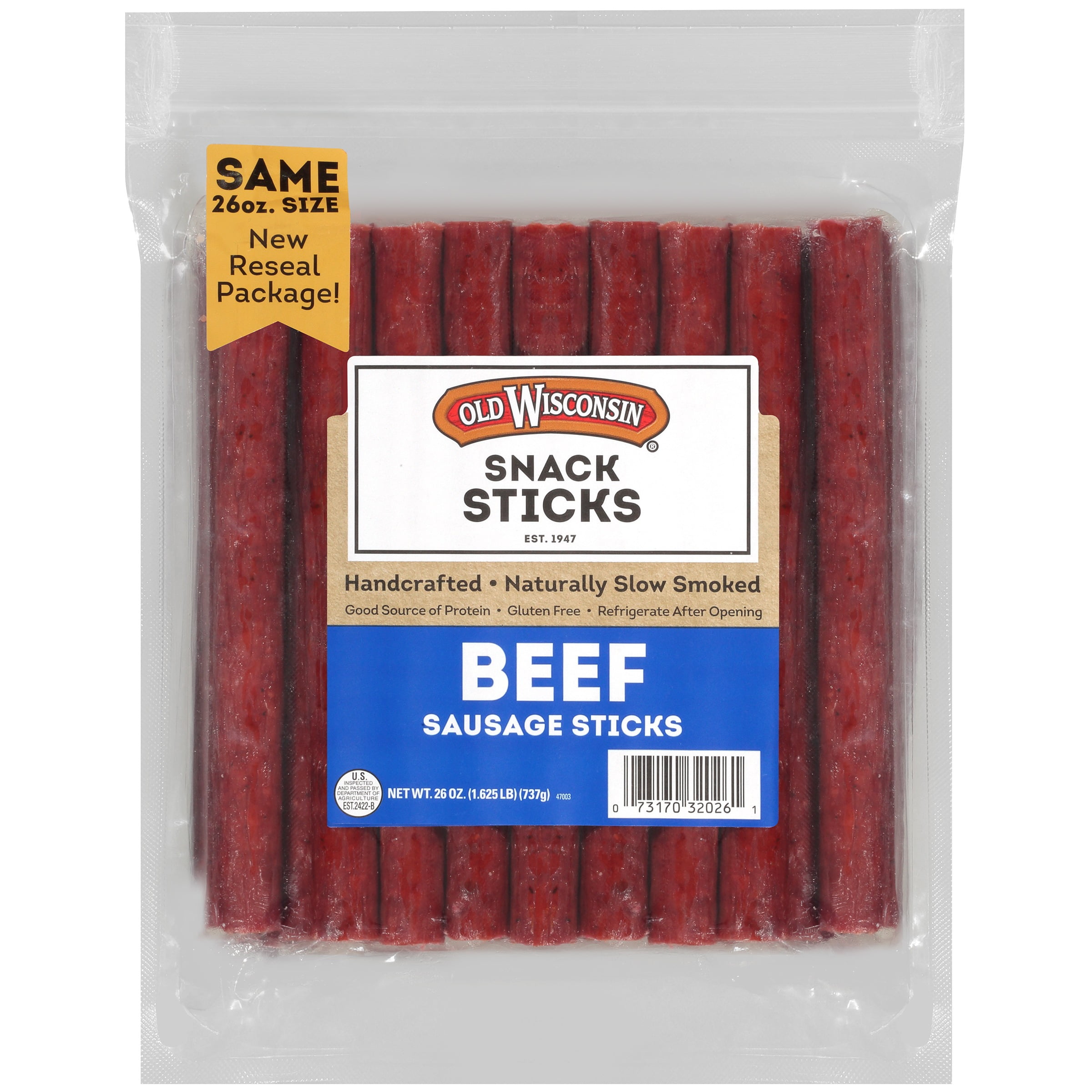 Old Wisconsin Beef Snack Sticks, 26oz