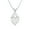 White, variant on Womens Romantic Created Fire Opal Heart Pendant Necklace Gold Plated Sterling Silver