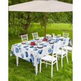 thumbnail image 2 of Outdoor Tablecloth with Umbrella Hole and Zipper Happy New Year Outdoor Tablecloths 60x84 Waterproof Table Cloths Black and White Stripes Patio Table Cloth Cover for Outdoor Tables Picnic BBQS Garden, 2 of 5