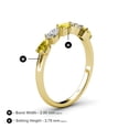 thumbnail image 4 of TriJewels 1.25 ctw Pear Cut Yellow Sapphire and Lab Grown Diamond 5 Stone Wedding Band in 10K Yellow Gold, 4 of 6