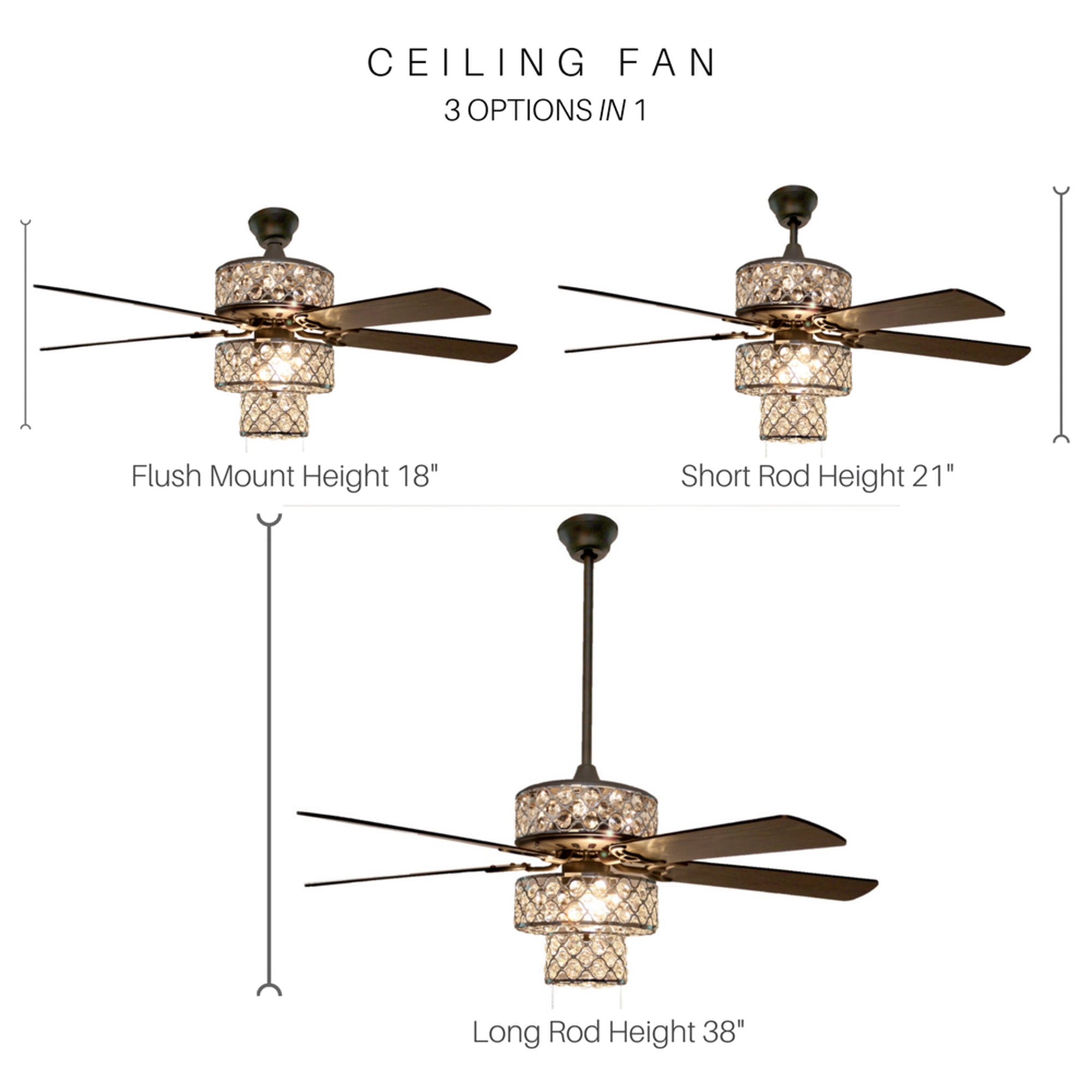 River Of Goods 52 W Triple Crown 5 Blade Ceiling Fan With