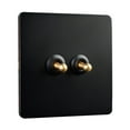 thumbnail image 1 of Modern Design 86mm Wall Toggle Light Switch with Stainless Steel Finish, 1 of 8
