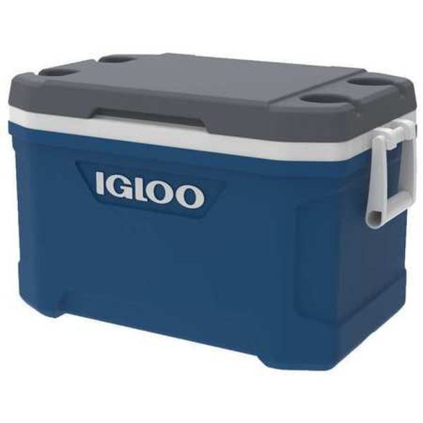 IGLOO 50338 Cooler,52qt.,Gray,Plastic