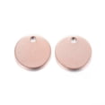 thumbnail image 2 of P468 - 10 pcs. 304 Stainless Steel Rose Gold Plated Round Circle Stamping Tags - 12mm - Hole Size: 2mm, 2 of 2
