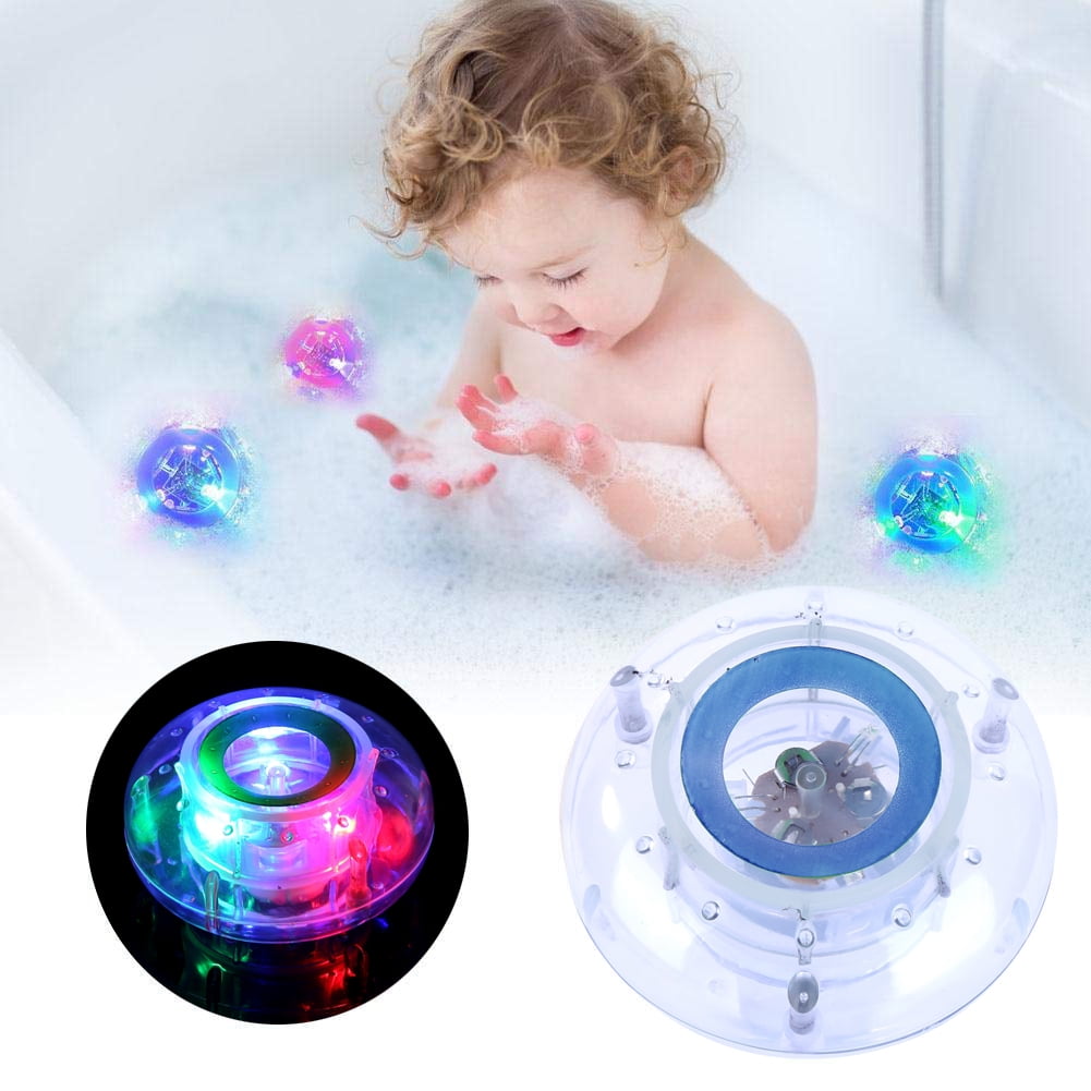 Bath Toys Flashing Colourful Light Floating Toy, Light Up Baby Shower Bathtime Bathtub Toy for