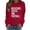 Red, variant on Brondbend Womens Oversized Sweatshirt Pullover Women Crewneck Long Sleeved Print Workout Top Plus Size Fall Winter Fashion Party Outdoor Athletic Comfortable ,Black