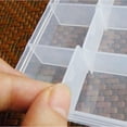 thumbnail image 4 of Fishing Tackle Box with 15 Slots - Adjustable Divider Fishing Hook Organizer, Portable Plastic Storage Case for Terminal Tackle, Fishing Gear Box for Crankbaits, Sinkers, Swivels, Beads, Hooks (1pc), 4 of 6