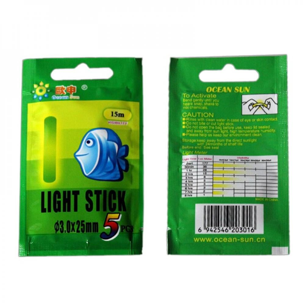 100*Fishing Fluorescent Light Stick Set Luminous Stick Night Float Glow Stick 