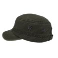 thumbnail image 3 of WITHMOONS Washed Cotton Cadet Cap Vintage Military Army Hat Mens Womens YZ40122 (Green), 3 of 5