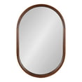 thumbnail image 2 of Kate and Laurel Hutton Modern Capsule Wall Mirror, 24 x 36, Walnut, Midcentury Decorative Mirror for Wall, 2 of 7