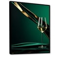 thumbnail image 2 of Designart "Prestige'S Profile Green Champagne II" Champagne Floater Framed Canvas Wall Art, 2 of 5