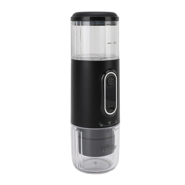 Machine à Espresso Portable, Cafetière de Voyage pour le Camping, Cafetière à Capsules Portative Rechargeable Type C de 100 ml pour VR, Randonnée, Bureau