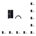 thumbnail image 1 of Sonducket Paquete de 2 manillares de bicicleta Shim Stem reductor Mountain Bike Spacer Purple Negro 10piezas, 1 of 6